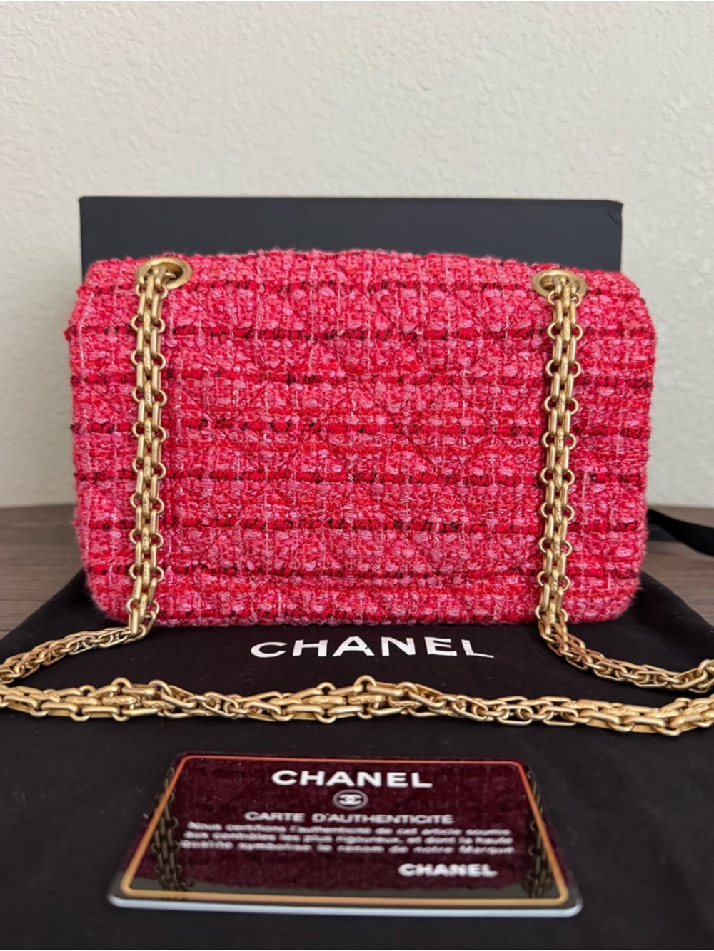CHANEL  2.55 Reissue Multicolor Tweed Mini Chain Bag - Picture 5 of 10
